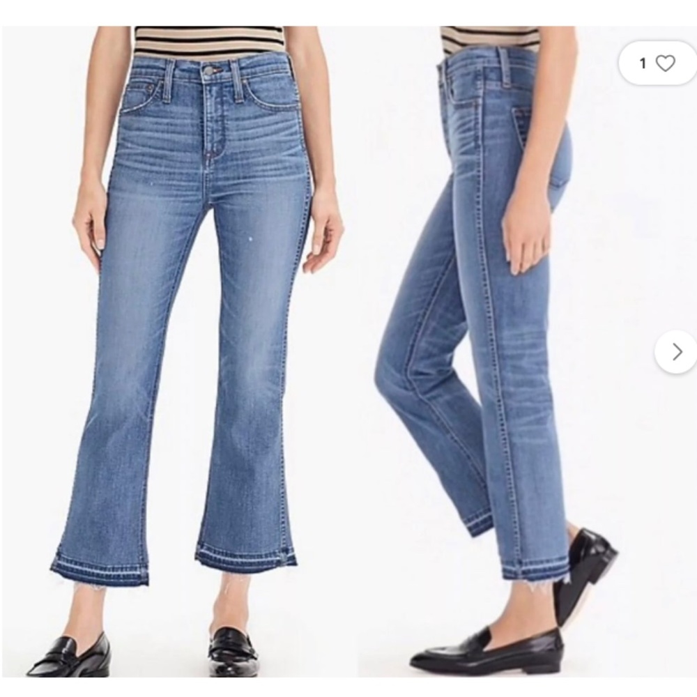J Crew Point Sur Demi Boot High Waist denim